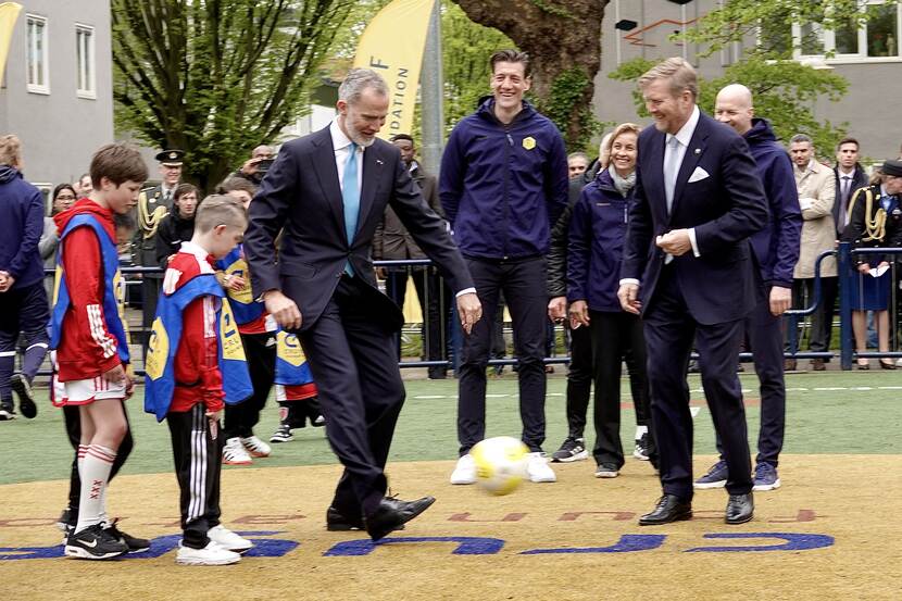 State visit King and Queen of Spain Cruyff Foundation