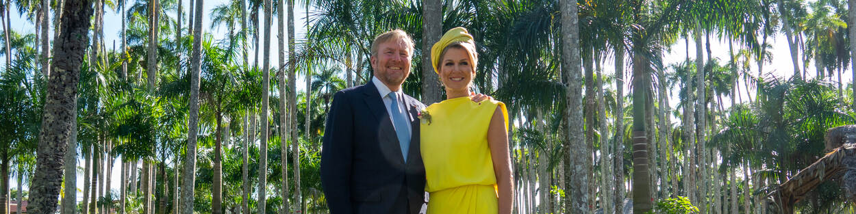 Koning en Koningin Máxima in Paramaribo