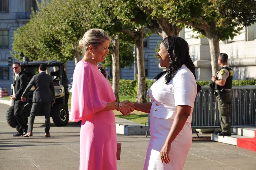 Queen Máxima meets with San Francisco Mayor London Breed