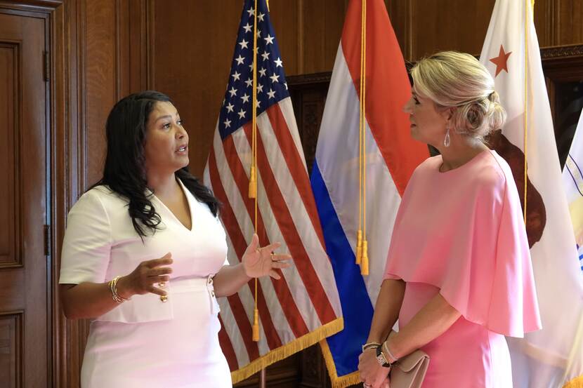 Queen Máxima meets with San Francisco Mayor London Breed