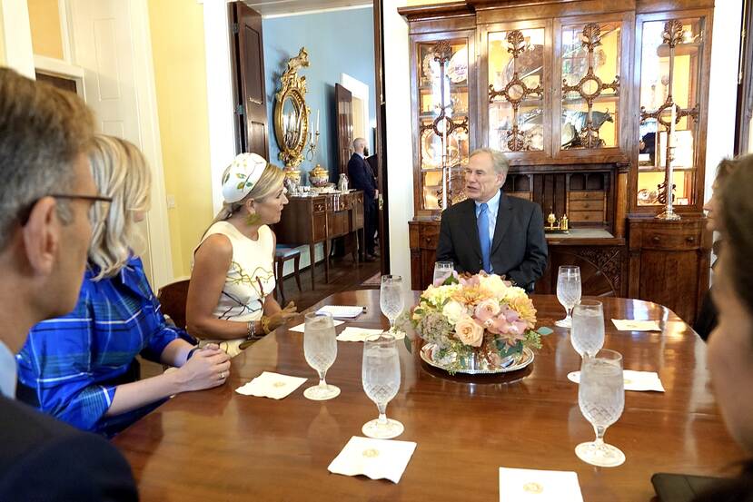 Queen Máxima and Governor of Texas Greg Abbott