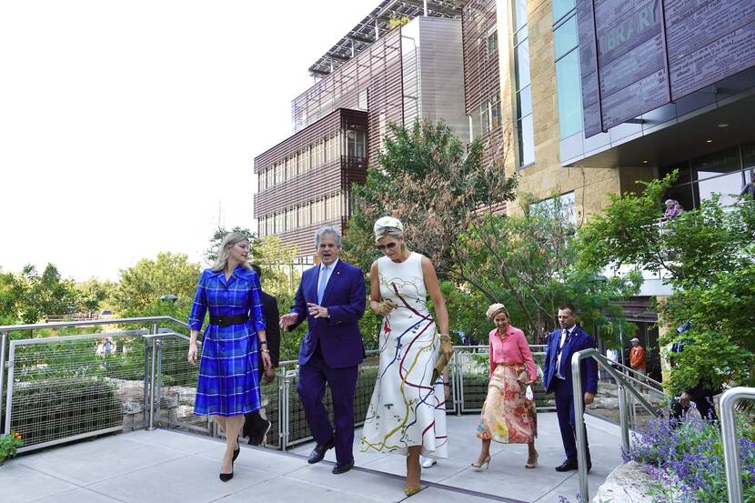 Queen Máxima and Mayor Steve Adler