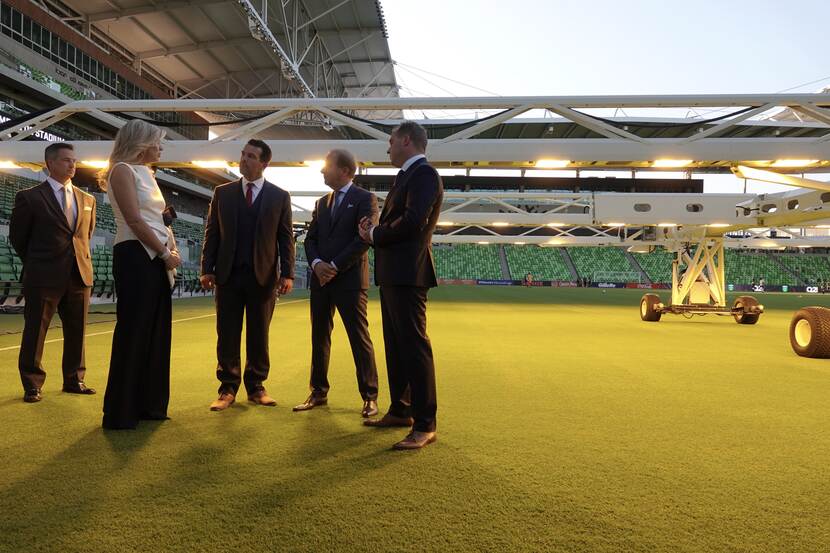 Queen Máxima at the Austin FC stadium