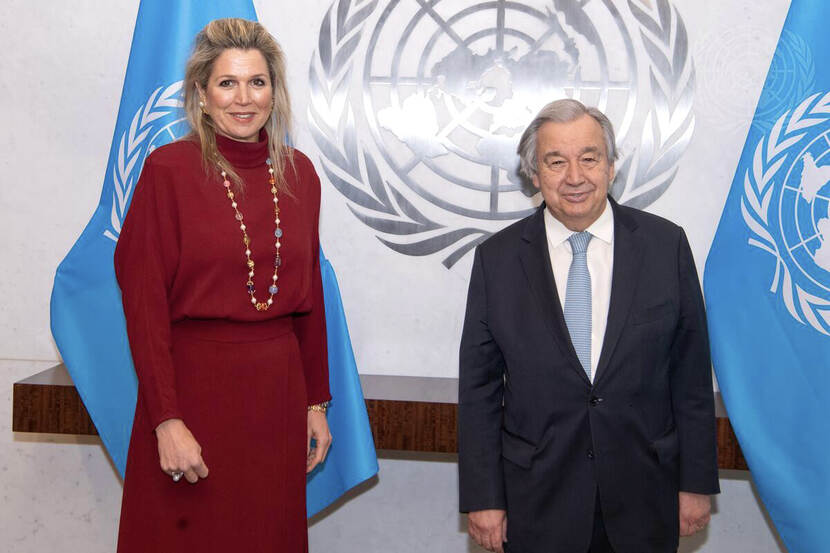 Queen Máxima meets with UN Secretary-General António Guterres