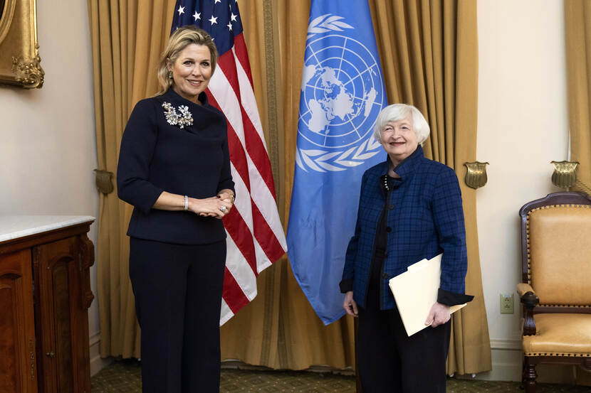 Queen Máxima meets with US Secretary of the Treasury Janet Yellen