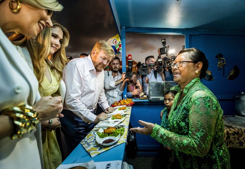 King Willlem-Alexander, Queen Máxima and the Princess of Orange visit Taste of Bonaire