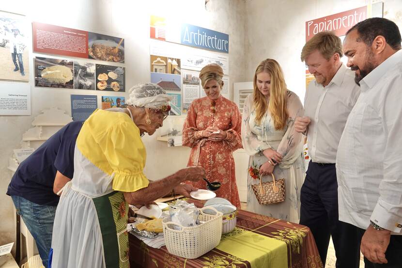 King Willem-Alexander, Queen Máxima and the Princess of Orange attend Nos Zjilea at Cultural Park Mangazina di Rei in Bonaire
