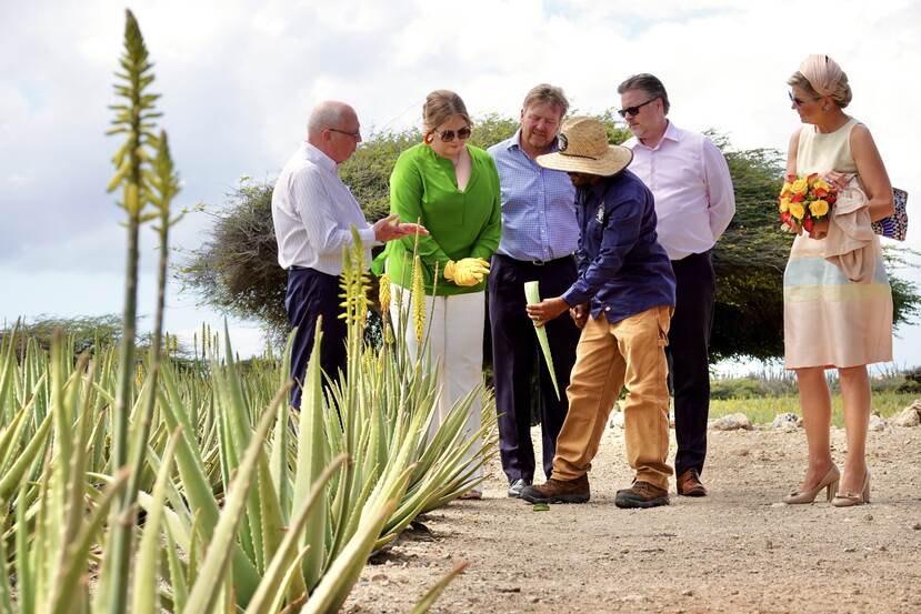 King Willem Alexander, Queen Máxima, the Princess of Orange at Royal Aruba Aloe