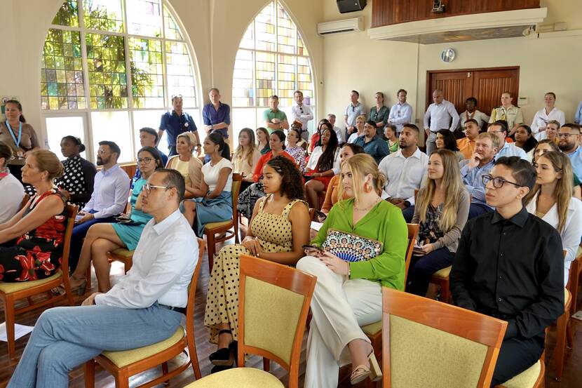 King Willem Alexander, Queen Máxima, the Princess of Orange visit the University of Aruba