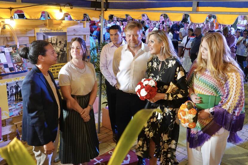 King Willem-Alexander, Queen Máxima and the Princess of Orange visit the Bon Bini Festival at Aruba