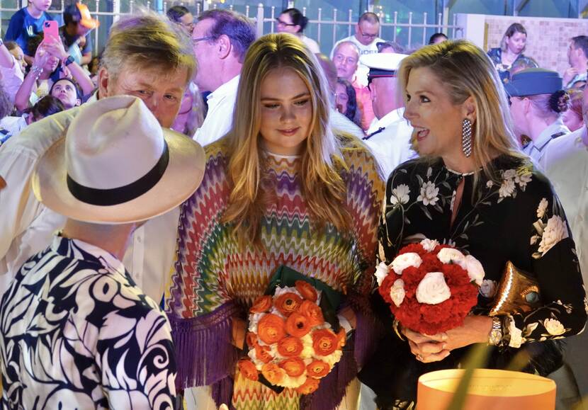 King Willem-Alexander, Queen Máxima and the Princess of Orange visit the Bon Bini Festival at Aruba