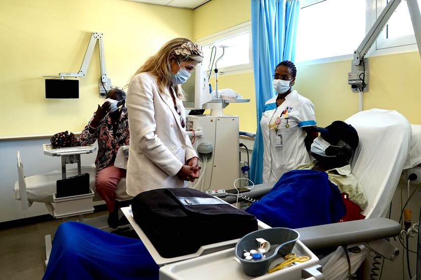 Queen Máxima at the St Maarten Medical Center