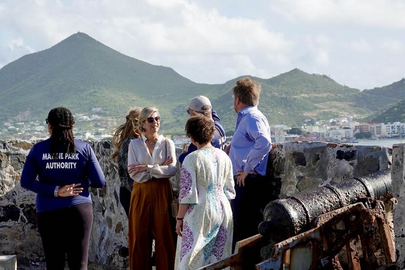 King Willem-Alexander, Queen Máxima and the Princess of Orange Fort Amsterdam St Maarten