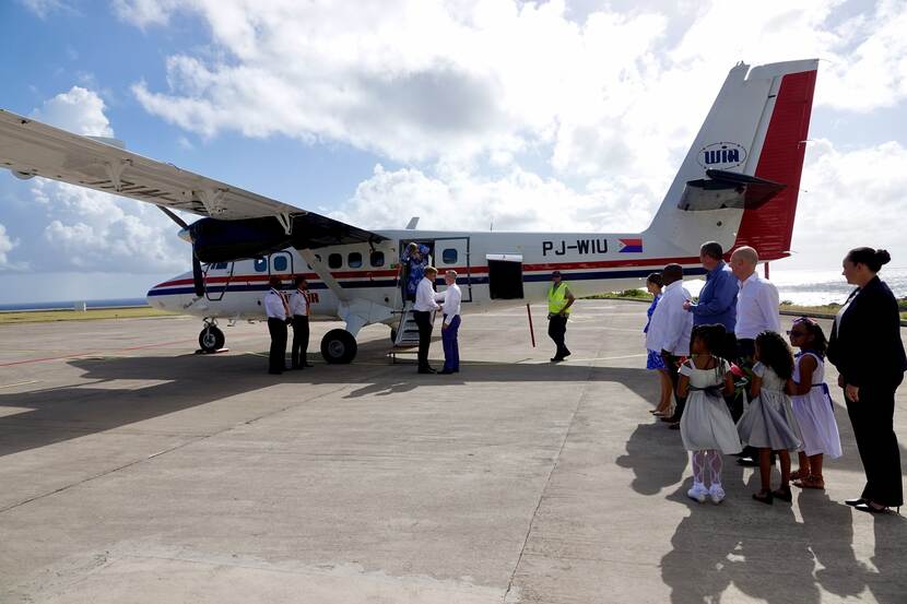 King Willem-Alexander arrives at Saba