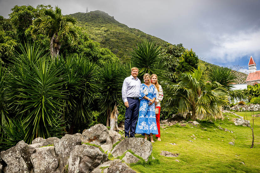 King Willem-Alexander, Queen Máxima and the Princess of Orange at Harry L. Johnson Museum