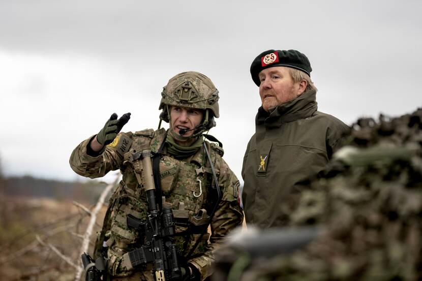 King Willem-Alexander visits Dutch troops in Lithuania