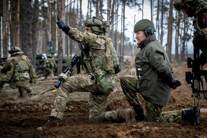 King Willem-Alexander visits Dutch troops in Lithuania