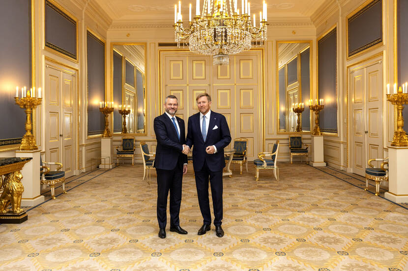 King Willem-Alexander and Peter Pellegrini, the President of Slovakia.