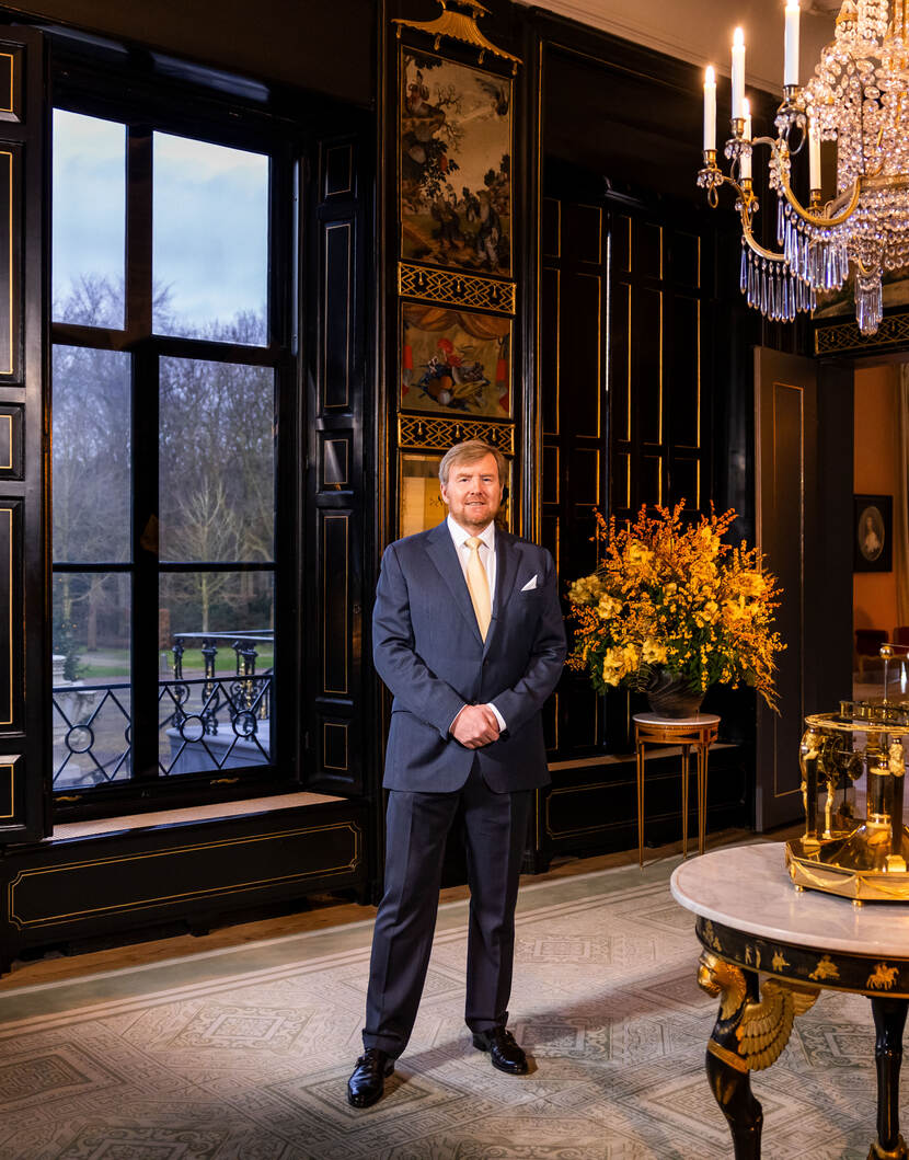 Koning in de Chinese Zaal.