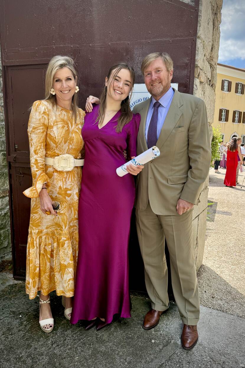 Queen Máxima, Princess Ariane and King Willem-Alexander at Graduation and Academic Year Closing Ceremony UWC Adriatic