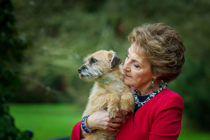 Princess Margriet with dog Boogiewoogie
