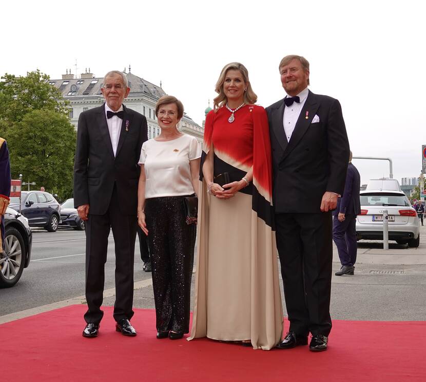King Willem-Alexander and Queen Máxima arrive at the Wiener Konzerthaus