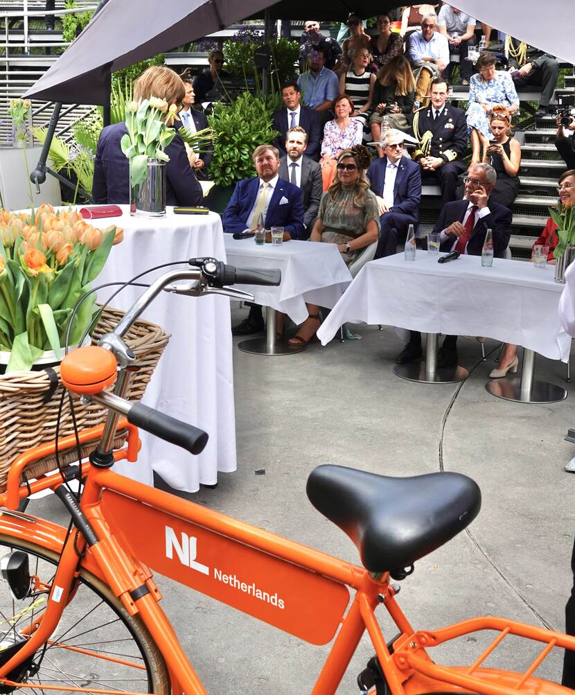 King Willem-Alexander and Queen Máxima attend a presentation about the Radoffensive Graz