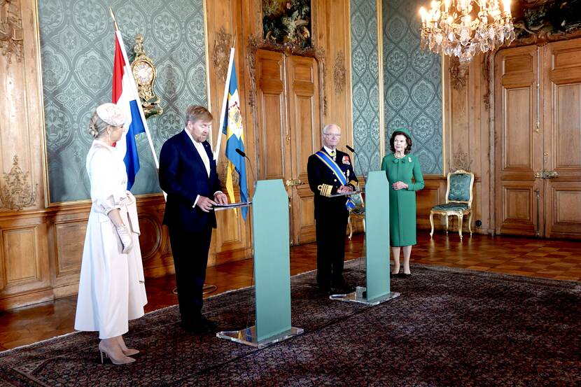 Brief statement by King Willem-Alexander at the Royal Palace in Stockholm