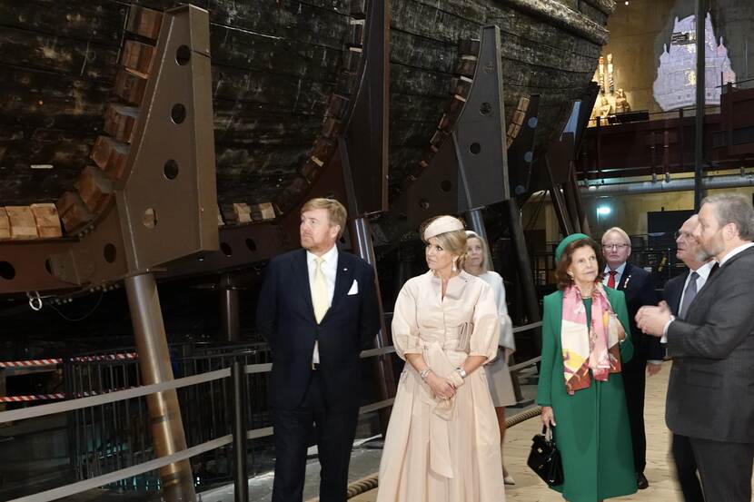 King Willem-Alexander and Queen Máxima visit the Vasa Museum in Stockholm