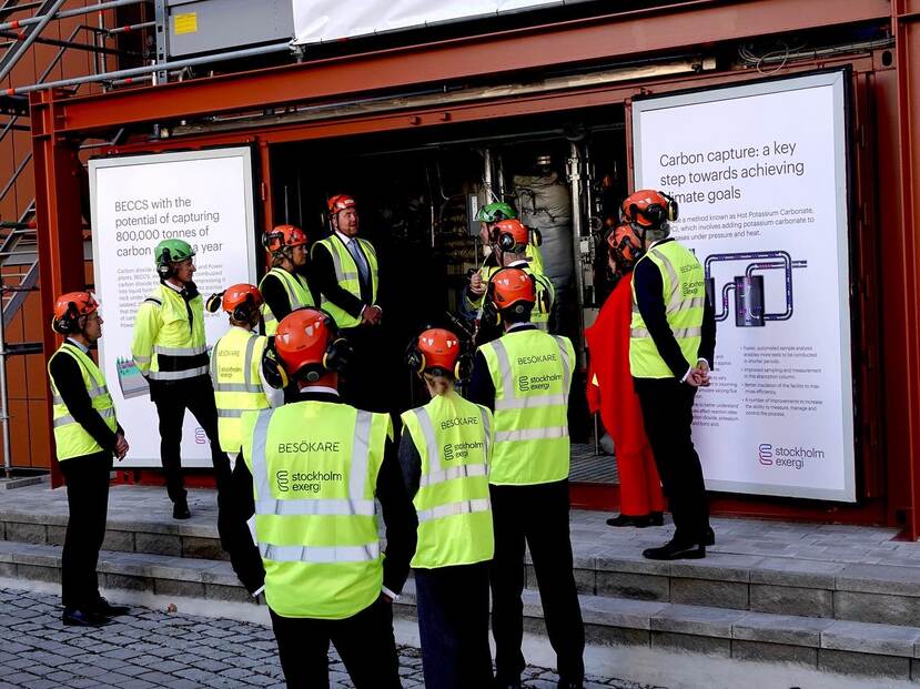 King Willem-Alexander and Queen Máxima visit energy company Stockholm Exergi