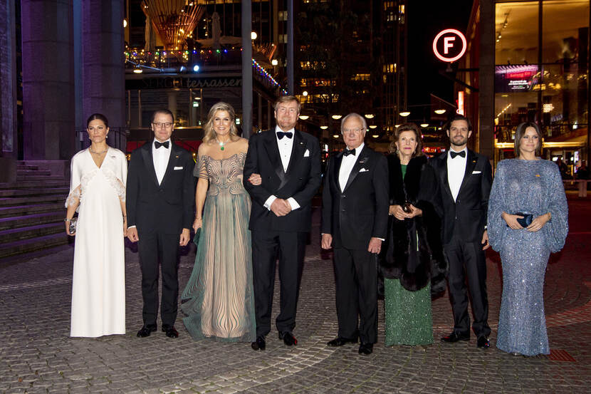 King Willem-Alexander, Queen Máxima and the Swedish Royal family at the Konserthuset in Stockholm