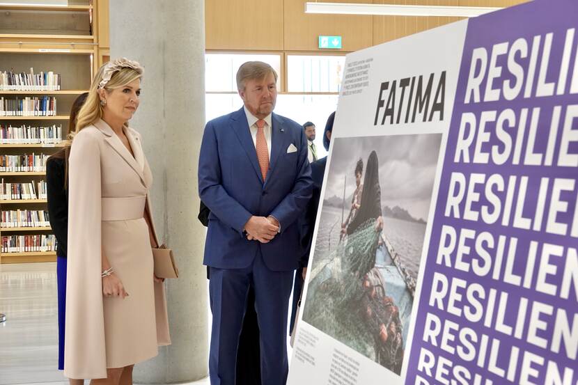 King Willem-Alexander and Queen Máxima visit the World Press Photo exhibition on women’s rights in Athens