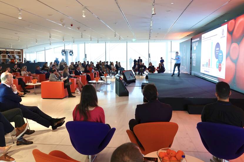 King Willem-Alexander and Queen Máxima attend a pitch competition for startups organised by Orange Grove in Athens