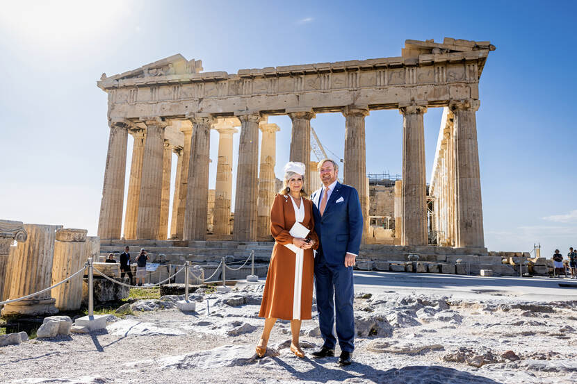 King Willem-Alexander and Queen Máxima visit the Acropolis in Athens