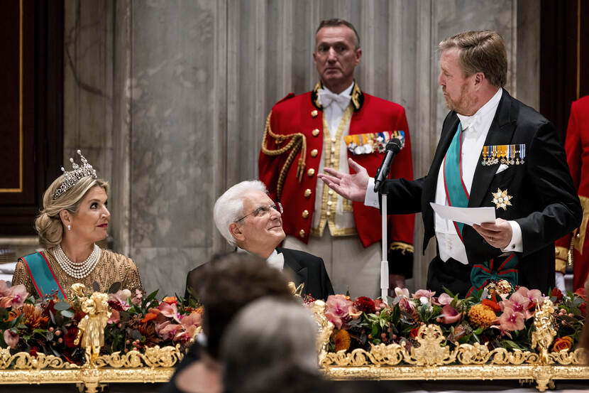 Speech King Willem-Alexander at the state banquet with the President of Italy Sergio Mattarella