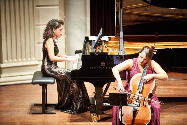 Beatrice Rana and Ludovica Rana in the Concertgebouw in Amsterdam