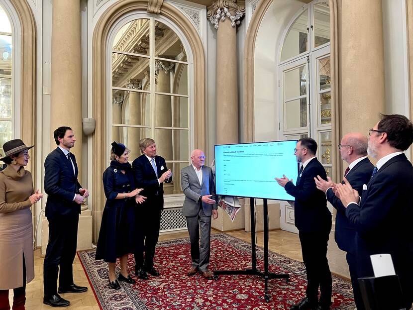 King Willem-Alexander and Queen Máxima meet with representatives of the Slovak press, government and police