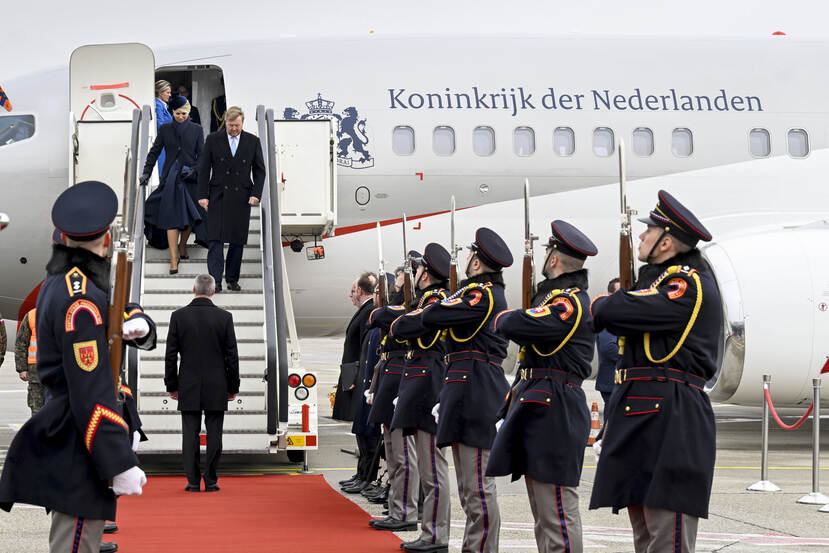 King Willem-Alexander and Queen Máxima at airport Bratislava