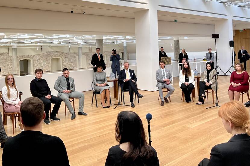 King Willem-Alexander and Queen Máxima meet young Slovaks to discuss gender equality and empowering women