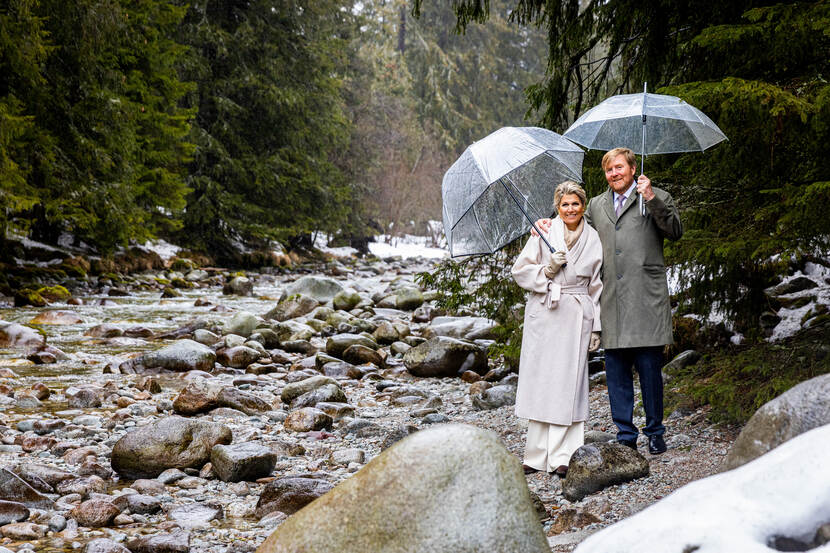 King Willem-Alexander and Queen Máxima at National Park Tatra