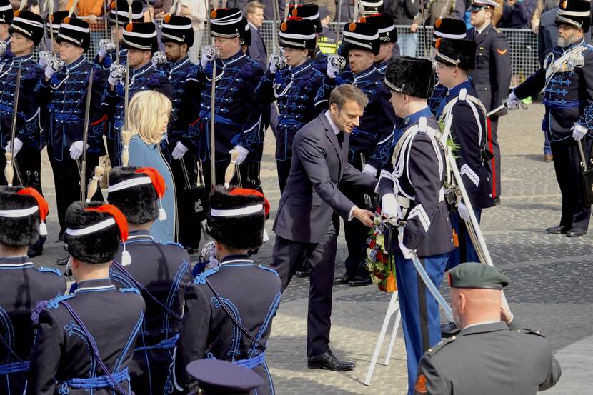 President Macron wreath-laying ceremony