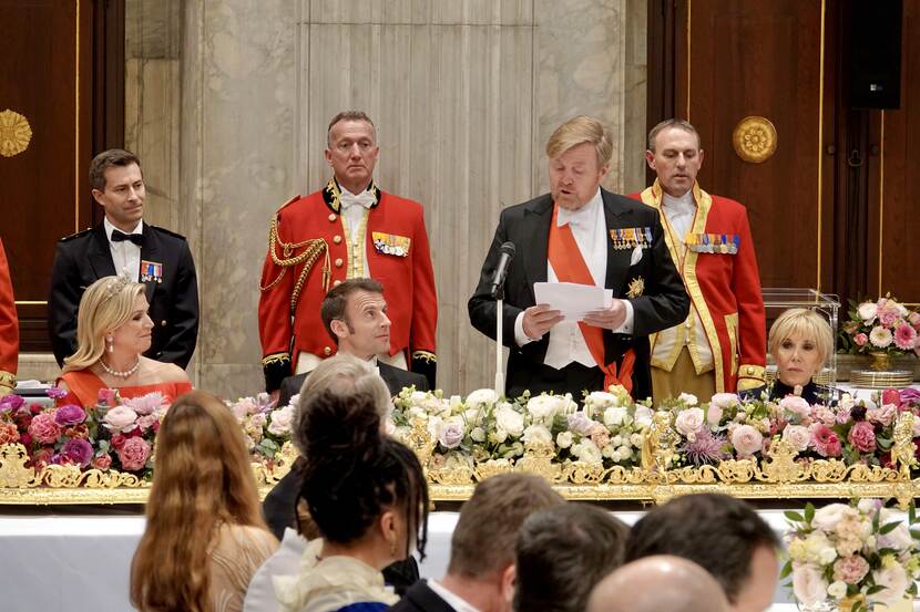 Speech King Willem-Alexander at state banquet with President Macron