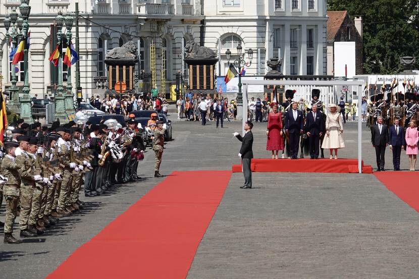 Welcome ceremony state visit Belgium King Willem-Alexander and Queen Máxima