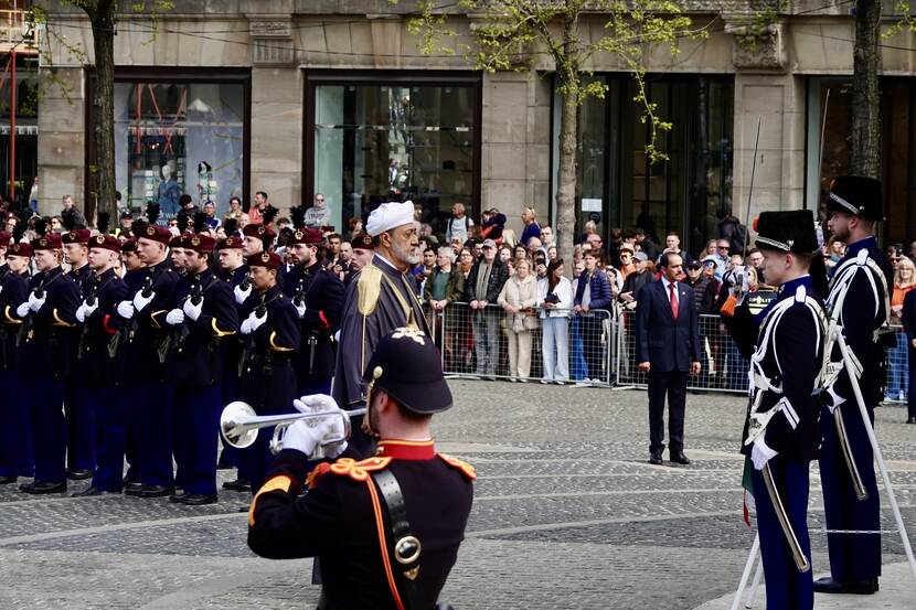 Wreath-laying at the National Monument by the Sultan of Oman