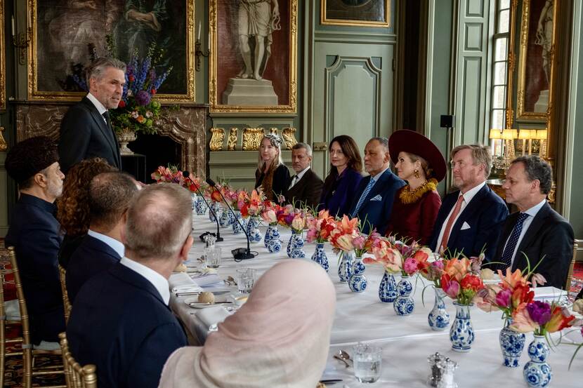 Government lunch state visit Sultan of Oman at Duivenoorde Castle