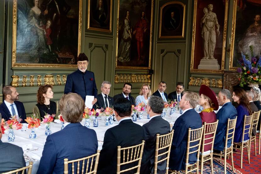 Government lunch state visit Sultan of Oman at Duivenoorde Castle
