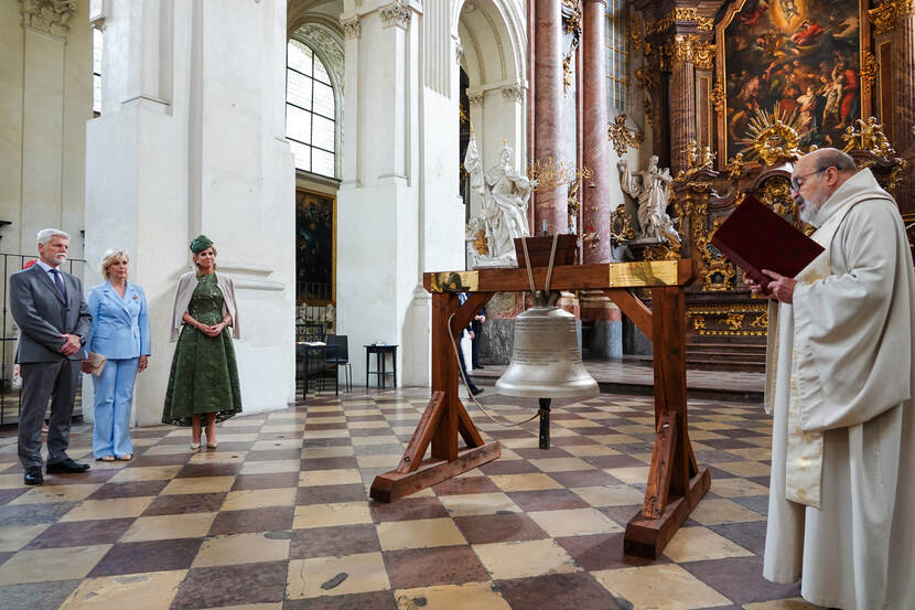 Inauguration of the Liberty Bell at St Salvator Church state visit to the Czech Republic